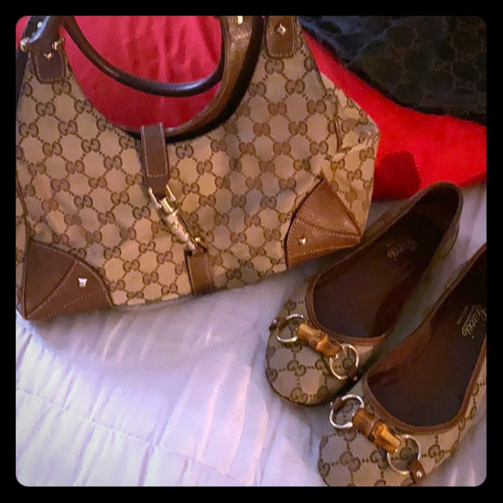 Gucci bag with Gucci loafers